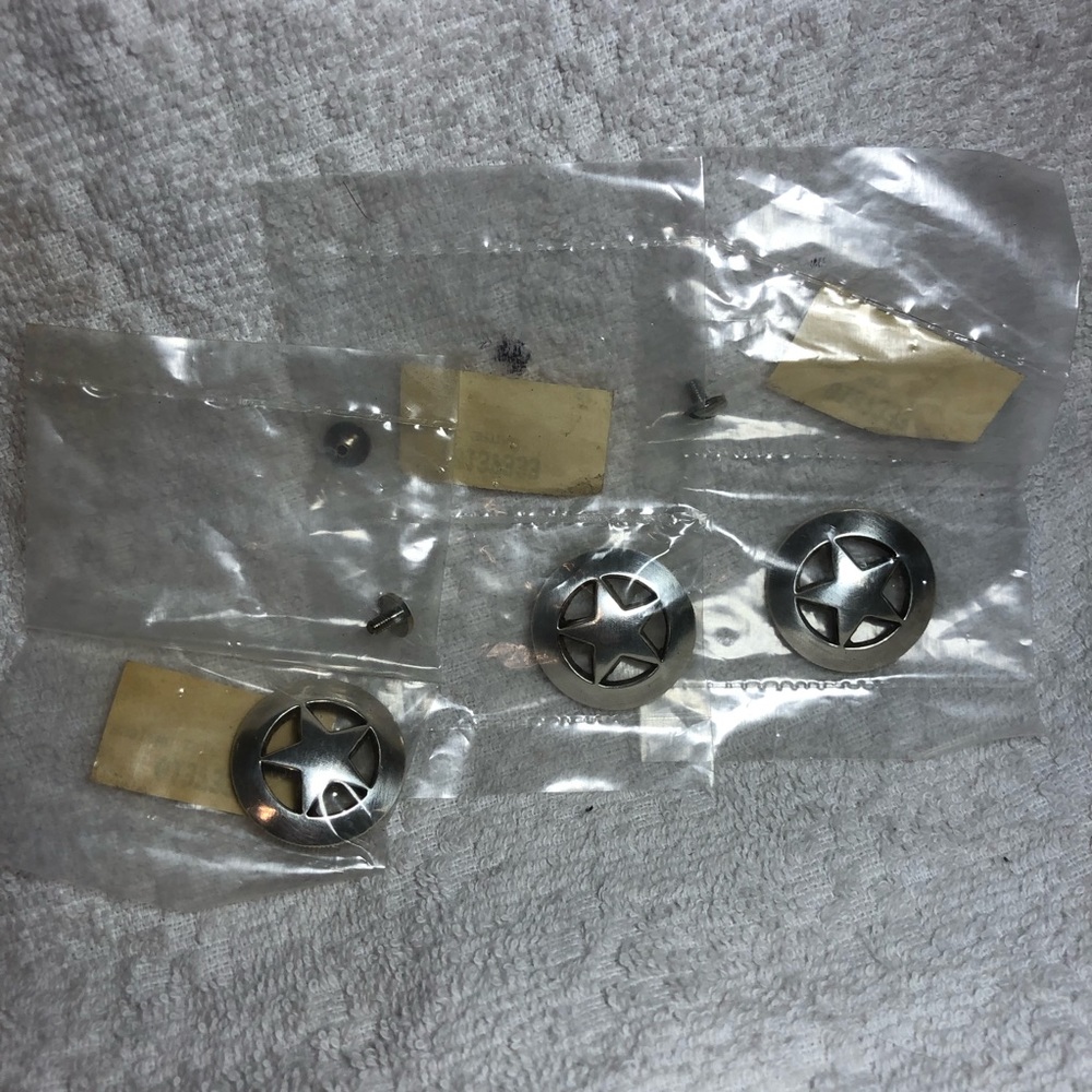 Tandy Leather Ranger star concho - set of 3 screw back retired design 1 1/8 inch